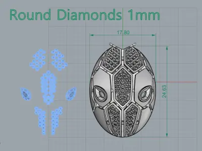 Snake Pendant 4gram 14K Yellow Gold  3D print model