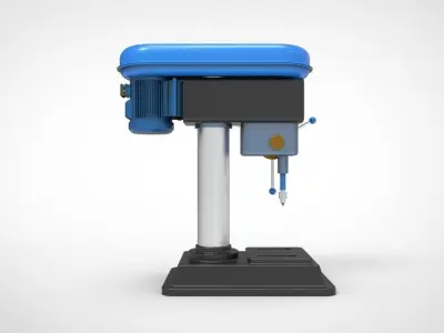 Drilling Machine Low-poly 3D model get