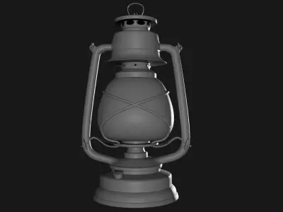 Medieval lantern Low-poly 3D model shop