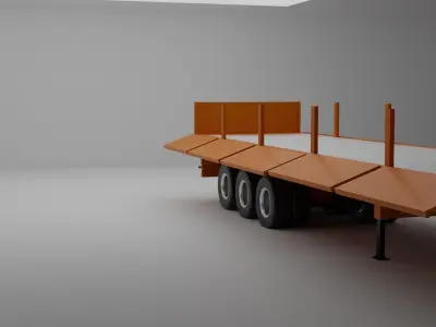 TRAILER FLATBED  3D model