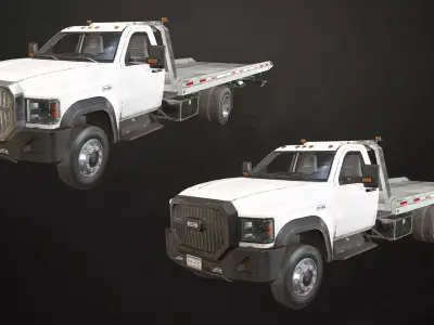 Medium Duty Truck VX400 - Rollback Low-poly 3D model