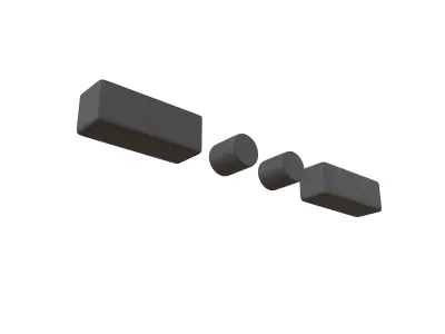 Morse Code X v1 001 Low-poly 3D model