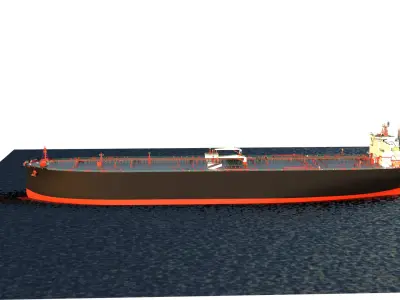 Industrial Marine Vessel   3D Model by Designtrix 3D model
