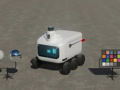 Delivery Bot Rover 3D model