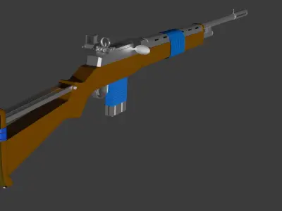 salvaged M14  Low-poly 3D model