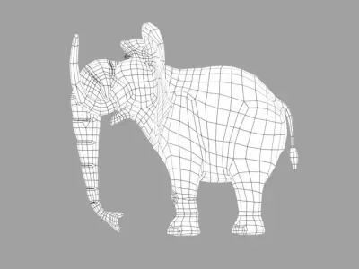 Elephant Low-poly 3D model