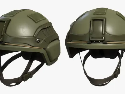 Helmet Low-poly 3D model 11