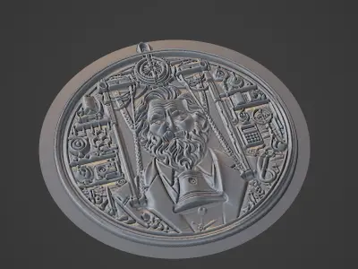 Pisagor Medallion 3D print model