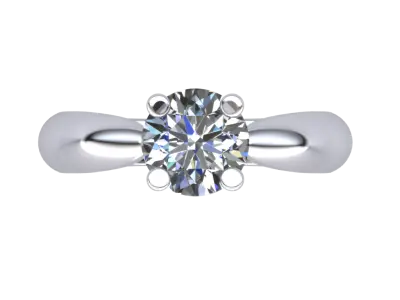 Solitaire Ring Without Side Diamonds - CC41-B 3D print model
