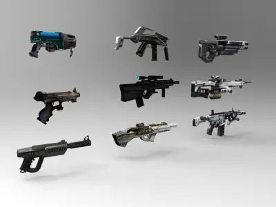 Weapon Pack  Low-poly 3D model purchase