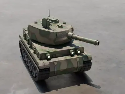 3D Stylized game tank  3D model