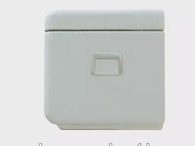 Emergency Medical Storage Chest with Movable Shelves Low-poly 3D model