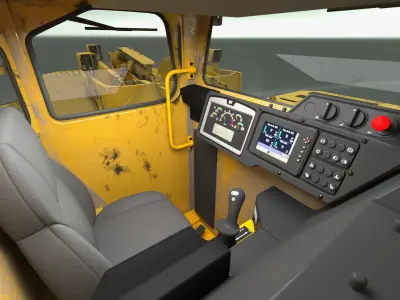 Mining Loader CAT R1600H Dirty Rigged 3D model