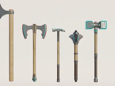 Medieval Weapon Pack Free low-poly 3D model purchase