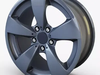 Style 138 wheel ferric gray Mid Poly Low-poly 3D model