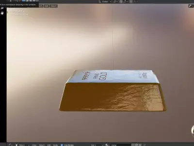 Gold Brick Low-Poly 3D Model Gold Bar Free low-poly 3D model