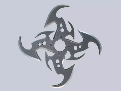 Shuriken Low-poly 3D model get