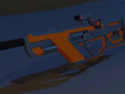 Good gun Low-poly 3D model