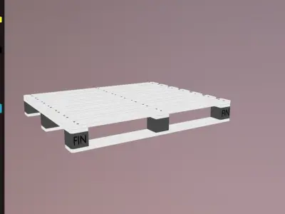 Pallet EUR-FIN Low-poly 3D model