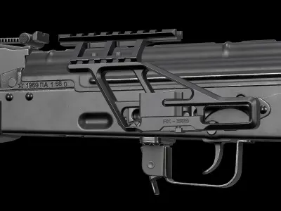 AK - Mount - Rs Low-poly 3D model