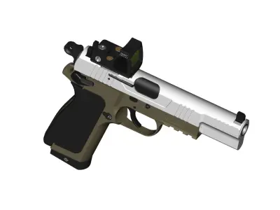 Browning Hi-Power modern CAD project 3D model