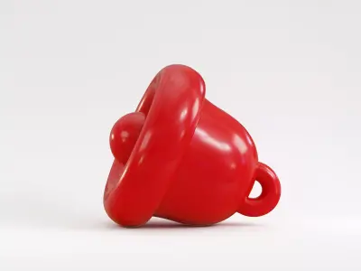 Cartoon Notification Bell Low-poly 3D model