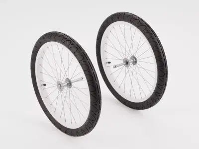Bike Trailer Wheel 20 inches 3D model