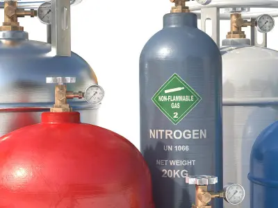 Gas Cylinders 3D model