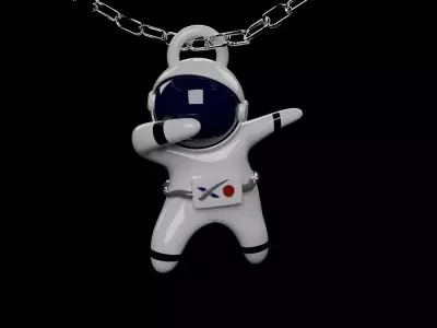 cute keychain Astronaut Dab Free 3D print model