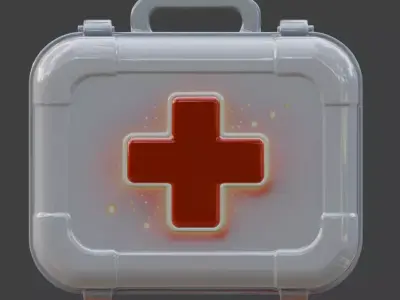 Futuristic Sci-Fi Health Pack 3D Model Low-poly 3D model