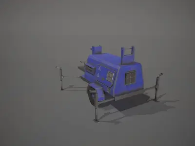 Blue Generator Low-poly 3D model
