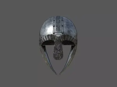 Viking helmet Low-poly 3D model 3