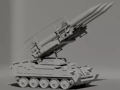 2K12 Kub Tank 3D model