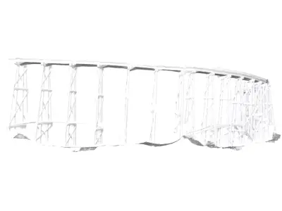 Railway track bridge 3D model