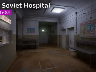Post Soviet Hospital UE5 Low-poly 3D model