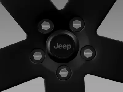 Jeep Wrangler black rim 3D model