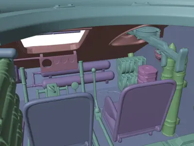 Full-interior T-34-85 Tank Free 3D print model