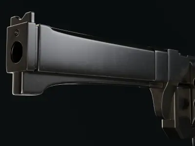 Revolver made with love 3D Model Low-poly 3D model