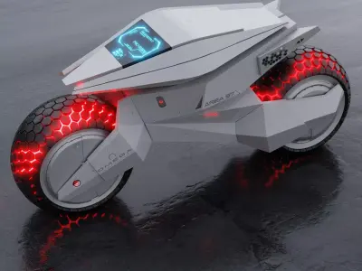 Motorcycle Robot 3D model get