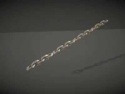 Cartoon Steel Chain Low-poly 3D model
