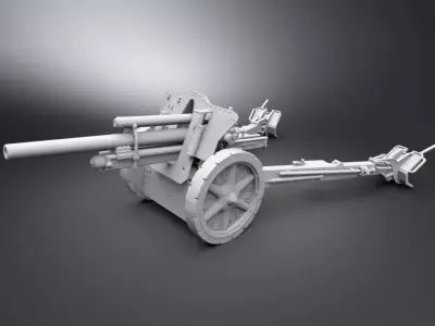 105mm leFH 18 Scale model  3D print model