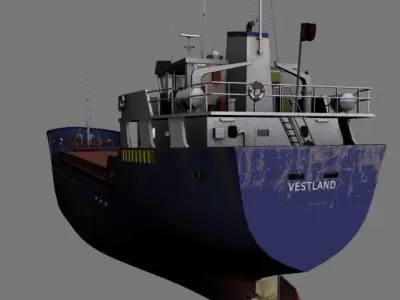 Vestland coaster Low-poly 3D model