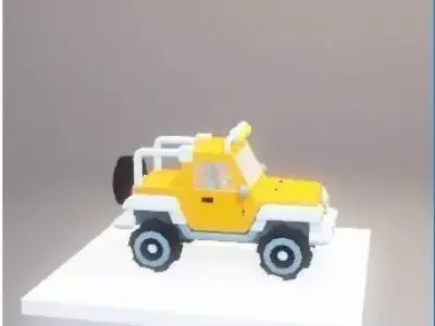 Jeep model lego Free low-poly 3D model