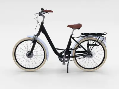 City Bicycle Black 3D model
