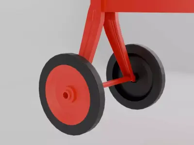 Concrete Mixer Game Ready 3D Model Free low-poly 3D model