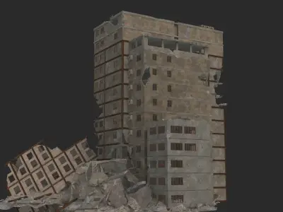 destruction  Low-poly 3D model