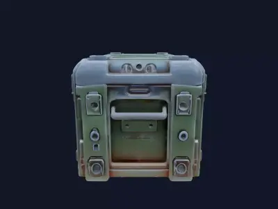 Modular Sci-Fi Supply Crate 3D model