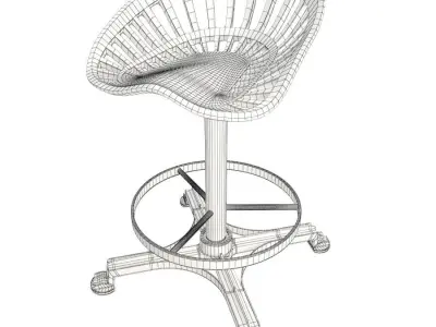 Tractor Industrial Stool 3D model