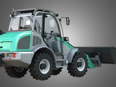 Loader KL80-8T  with Universal Bucket - Front Loader 3D model