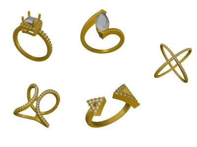 RINGS   SIZE- 7 USA 3D print model